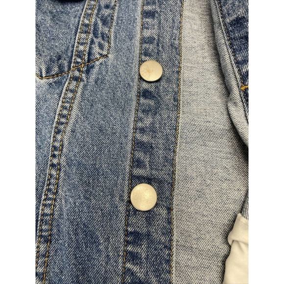 Original Use Men's Denim Blue Jean Jacket Distressed Size Small - Picture 3 of 11